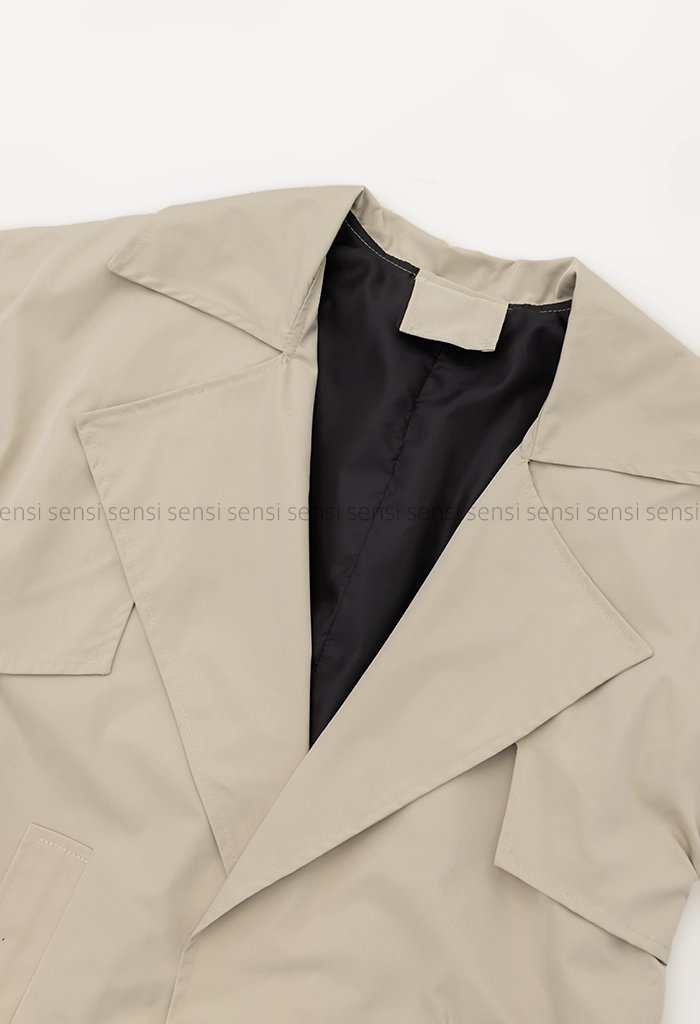 بارانی آستر دارپشت چاک دار@@ کد1004287